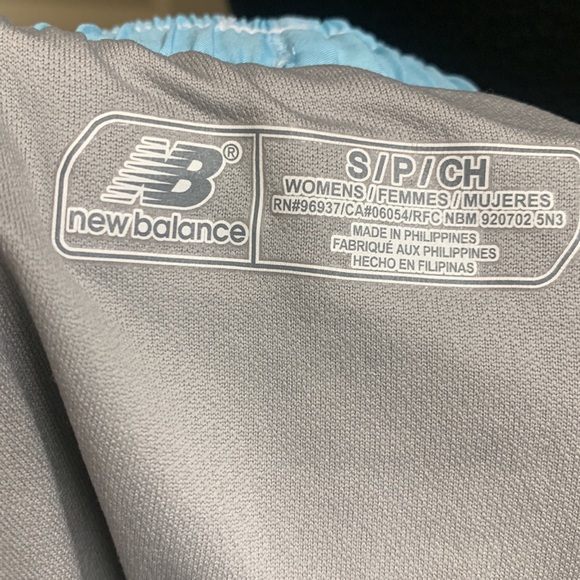 New Balance Small Petite Running Shorts, White, blue and Light blue - Picture 8 of 8